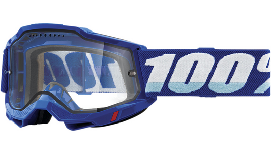 100% Accuri 2 Enduro MTB Goggle- Blue - Clear Lens