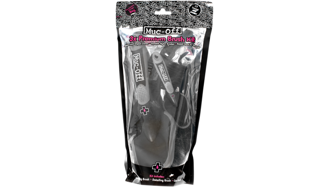 MUC-OFF USA Premium 3-Piece Brush Kit