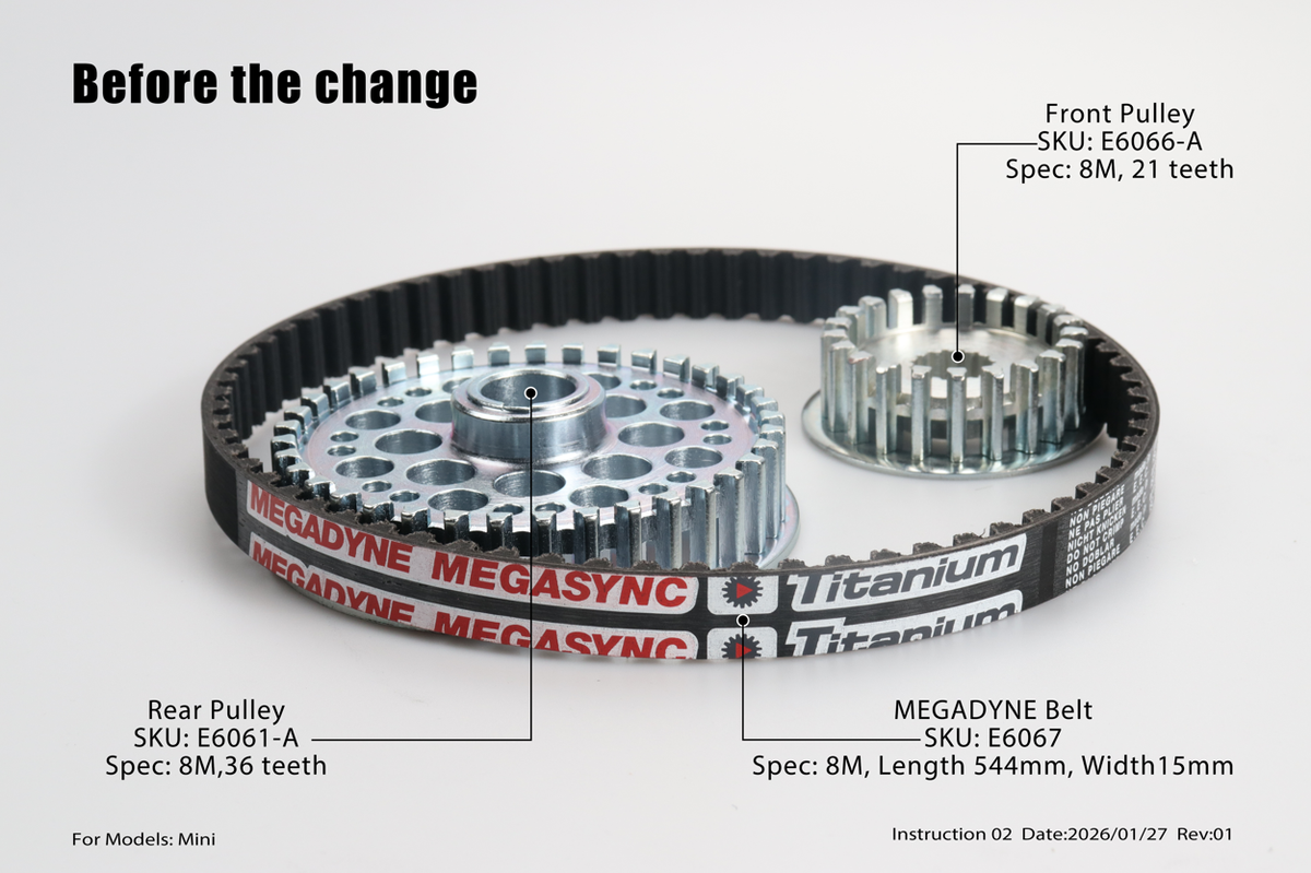 E6067 - Drive Belt 15mm(Old version) - Mini/Mini R