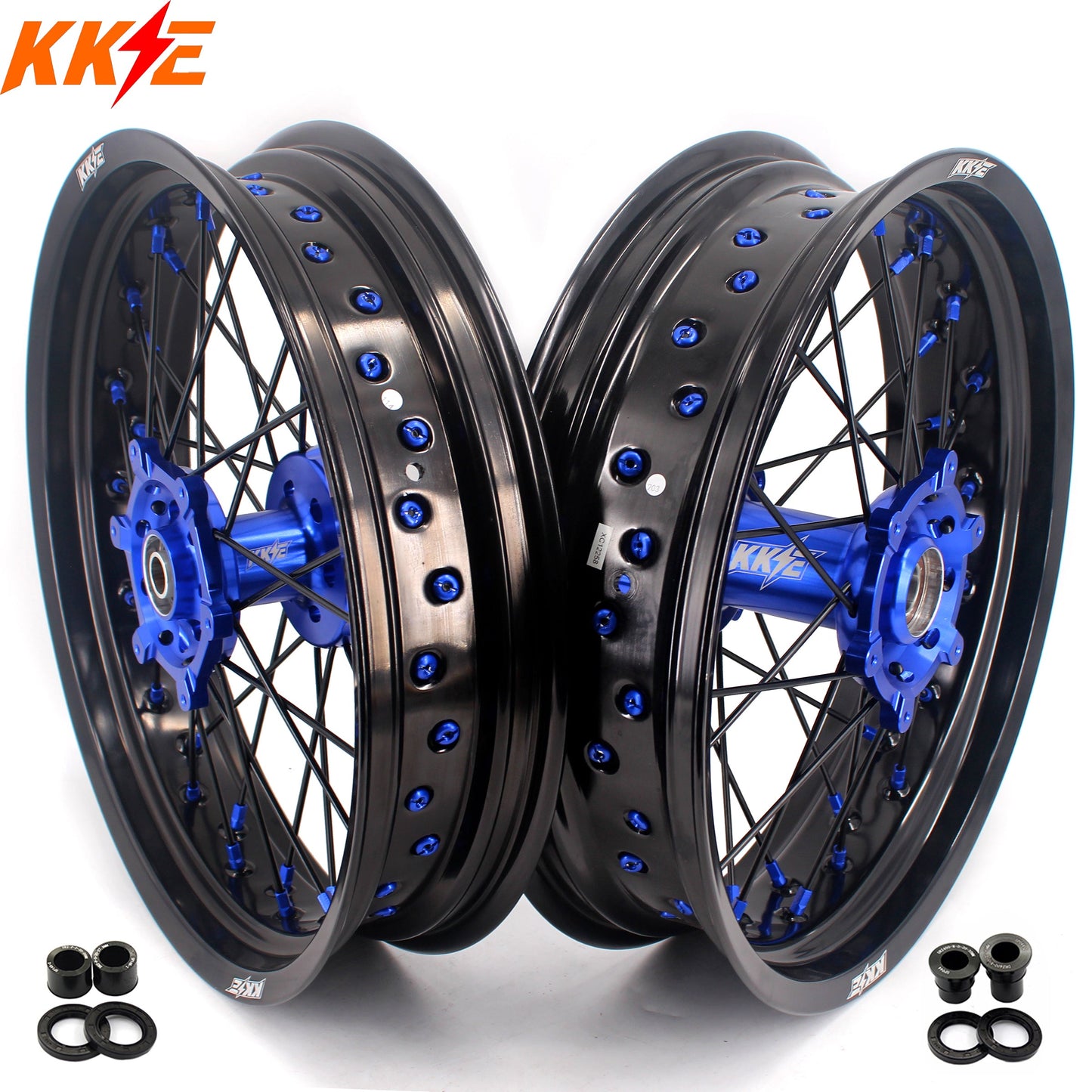 KKE 3.5/4.25 Supermoto Spoked Wheels For SUZUKI DRZ400SM 2005-2024 Dirtbikes