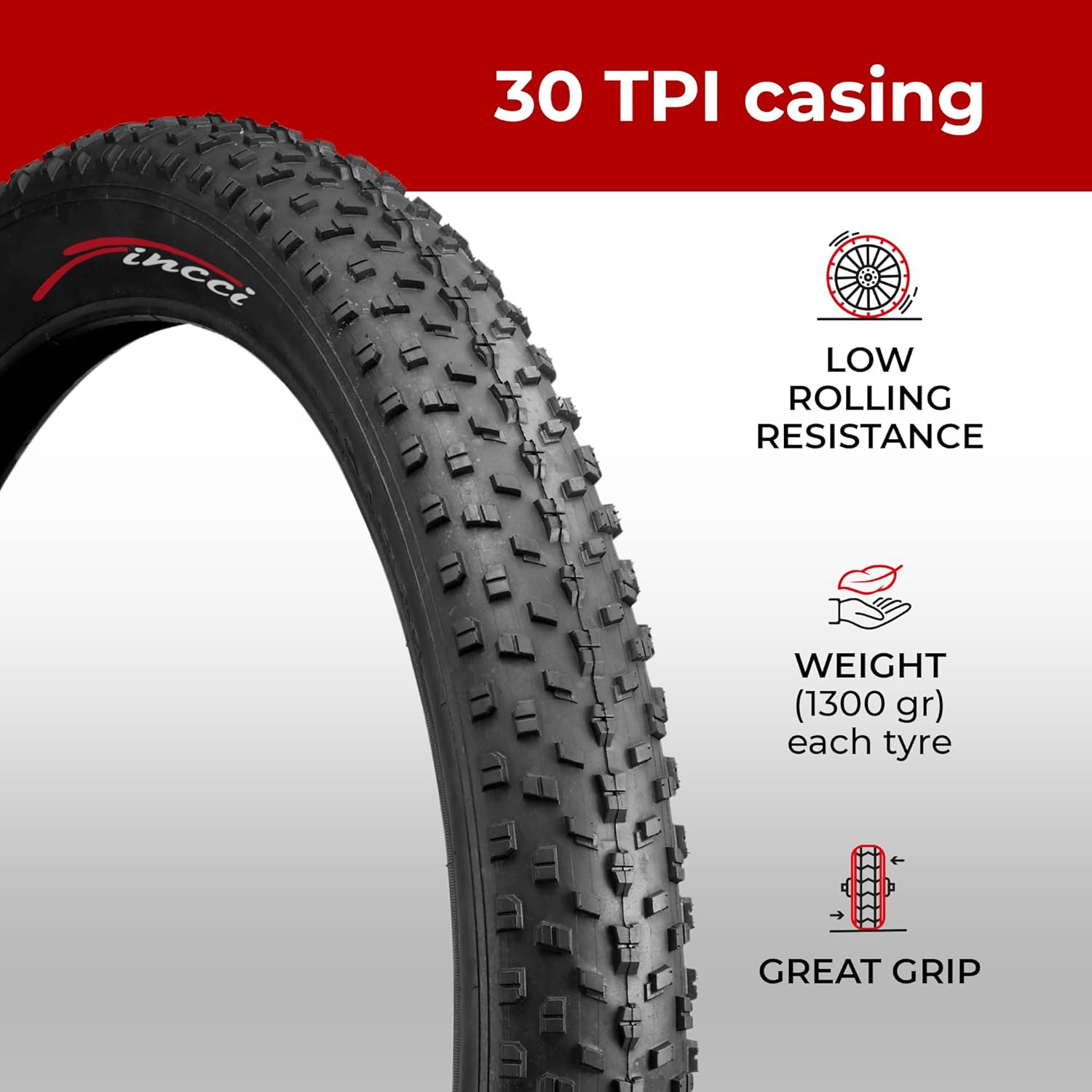 26x4.0 Foldable Fat Bike Tire 100 559 High Traction Durable Tires Radmotousa