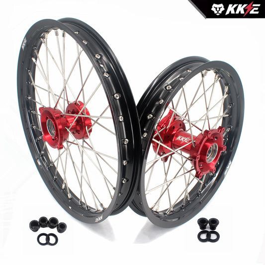 KKE 19"*1.6/16"*1.85 Kids Big Wheels Rims For KTM SX85 GAS GAS MC85 2021-2024 Red Hub