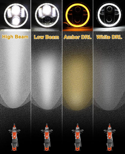 5.75 Inch LED Headlight for Motorcycles - ONYX headlight upgrade