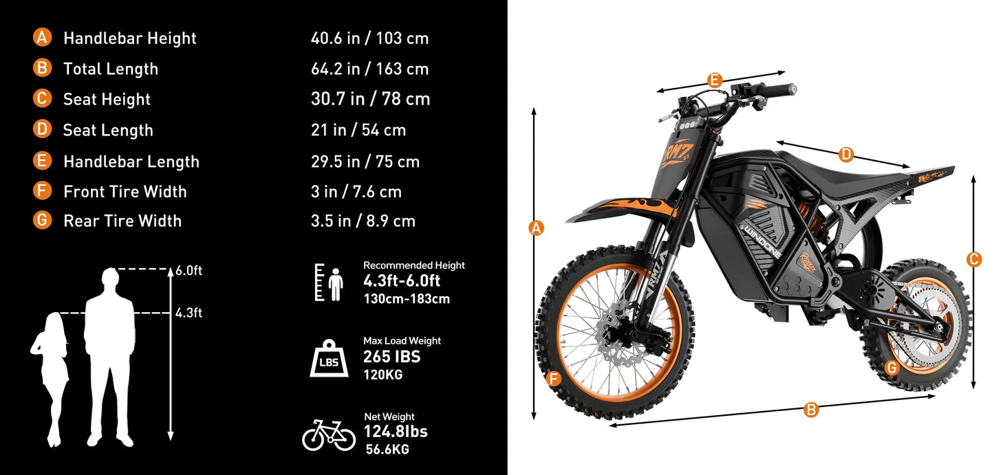 WindOne RM7 Electric Dirt Bike