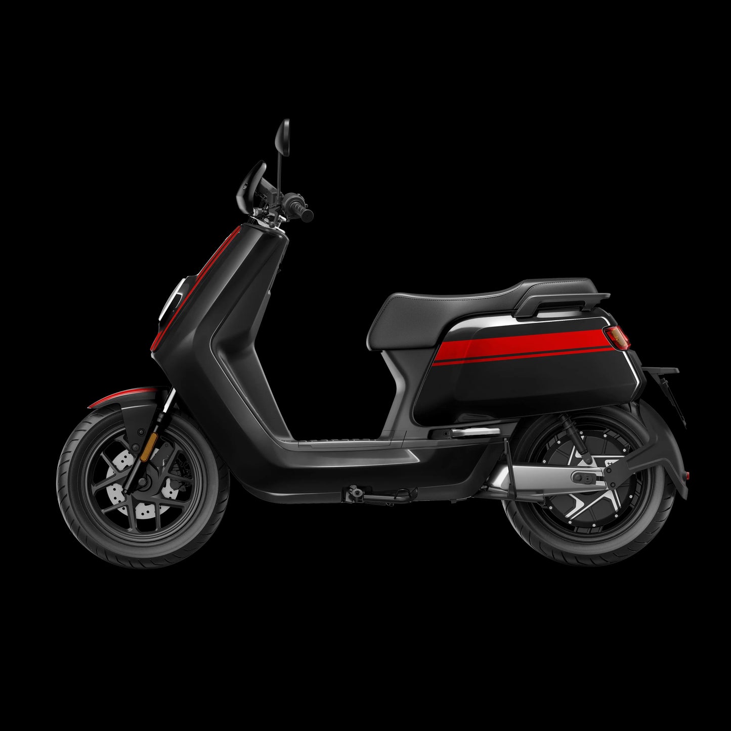 Dealer Demo, Black/Red, NIU NQi GTS — Premium Electric Moped for Urban & Suburban Riding