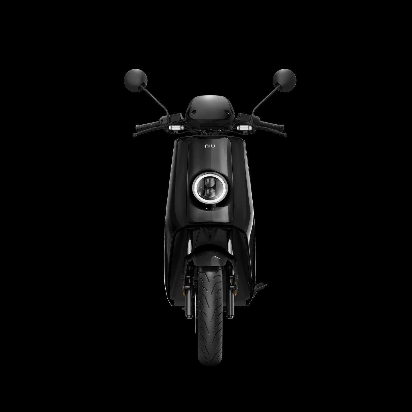Dealer Demo, Black/Red, NIU NQi GTS — Premium Electric Moped for Urban & Suburban Riding