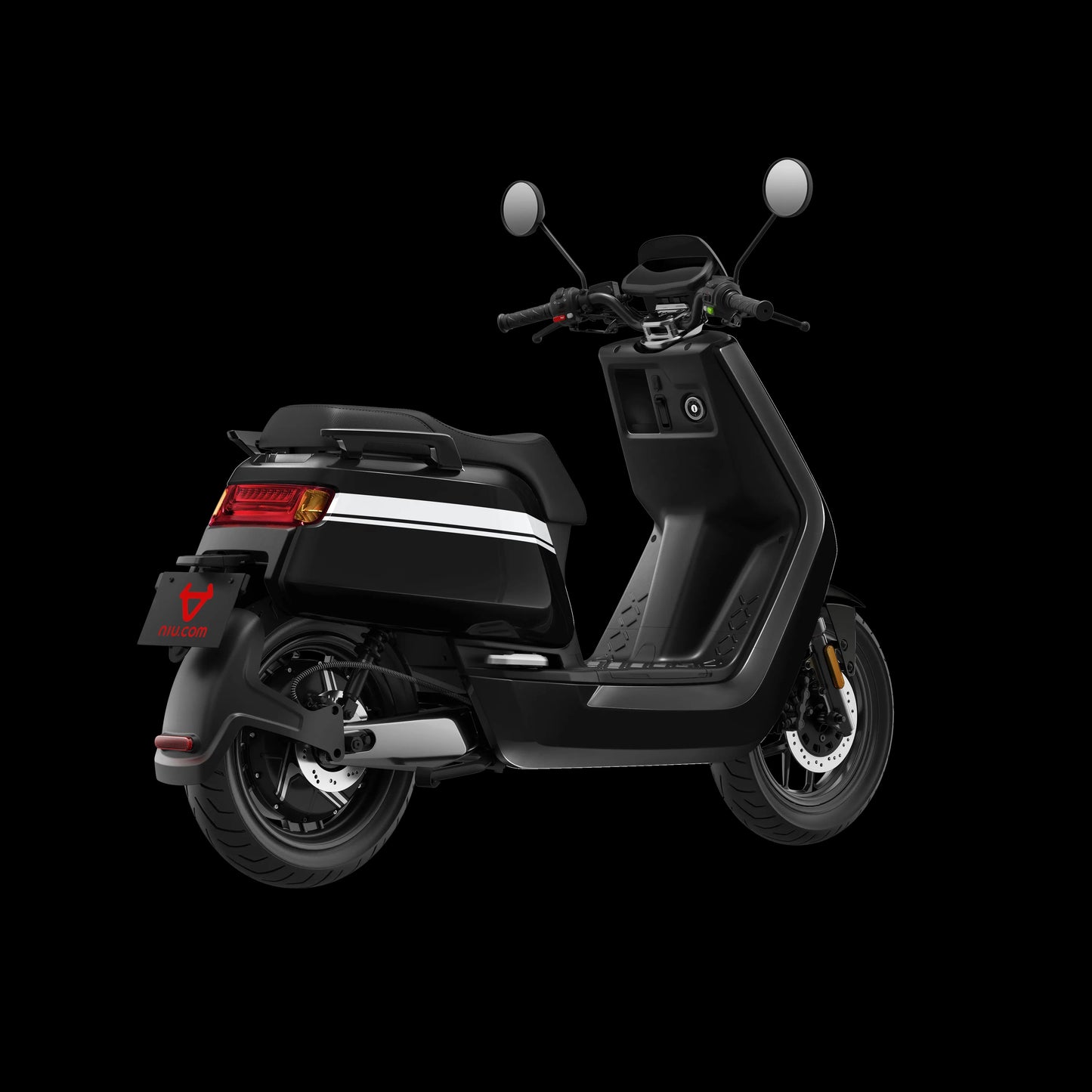 Dealer Demo, Black/Red, NIU NQi GTS — Premium Electric Moped for Urban & Suburban Riding