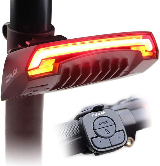 X5 Smart Bike Tail Light with Turn Signals and Automatic Brake Light