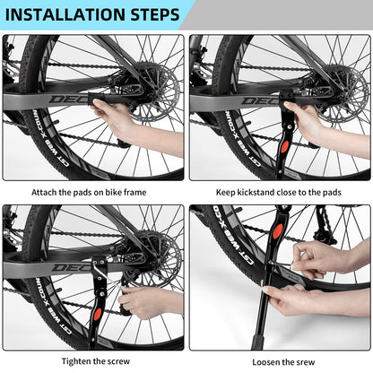 Adjustable Alloy Rear Mount Kickstand for 22"-28" Bikes