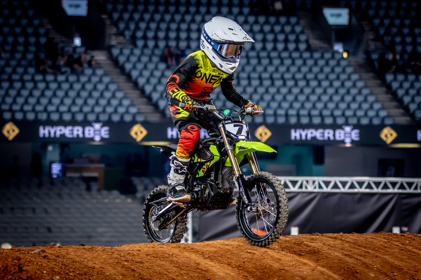 Surron Hyper Bee race action at AUSX Open