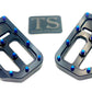 TS Custom Foot Pegs Featuring Titanium Grips for E-moto