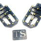 TS Custom Foot Pegs Featuring Titanium Grips for E-moto