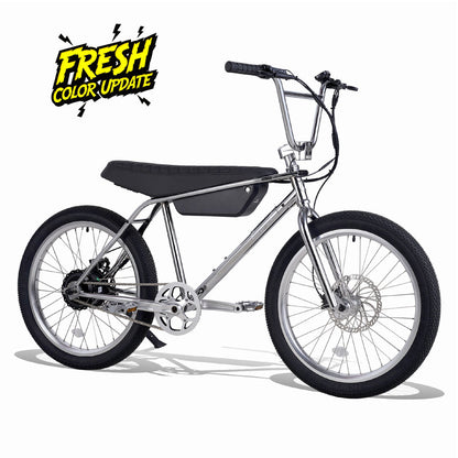 ZOOZ Ultra Urban Gen 5 Chrome electric bike front three-quarter view